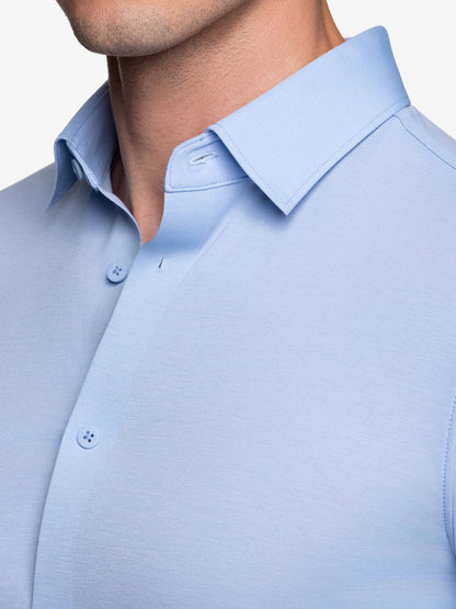Chemise Stretch AMANY  - Bleu Clair Ciel
