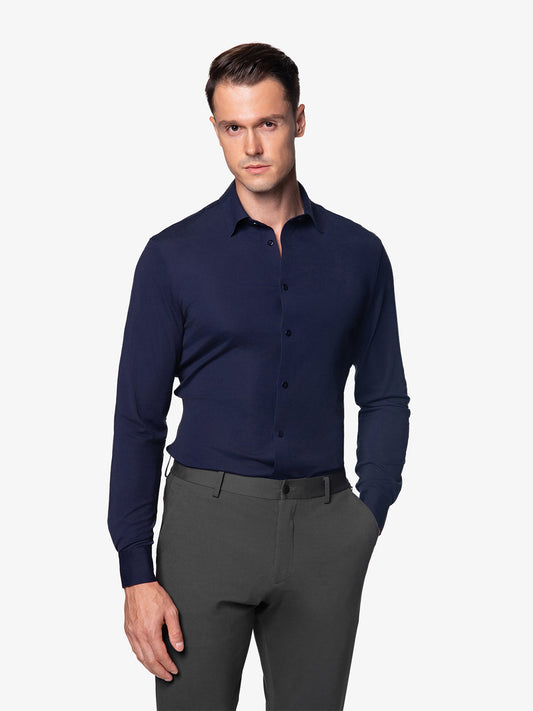 Chemise Stretch Amany - Bleu Profond